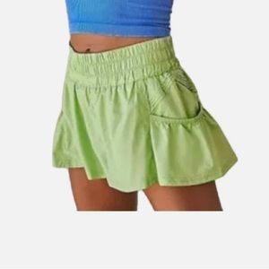 Free people light green get your flirt on shorts